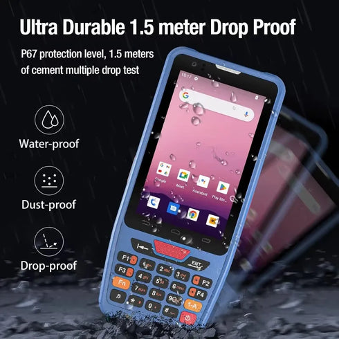 IP67 4 Inch Waterproof Industrial Rugged PDA Handheld Android PDAs Portable Data Terminal NFC  Data Collector for Inventory