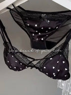 French Style Sweet Triangle Cup Lingerie Set Women Satin Lace Wireless Small Bust Gathered Thin Fabric Sexy Soft Underwear S-XL