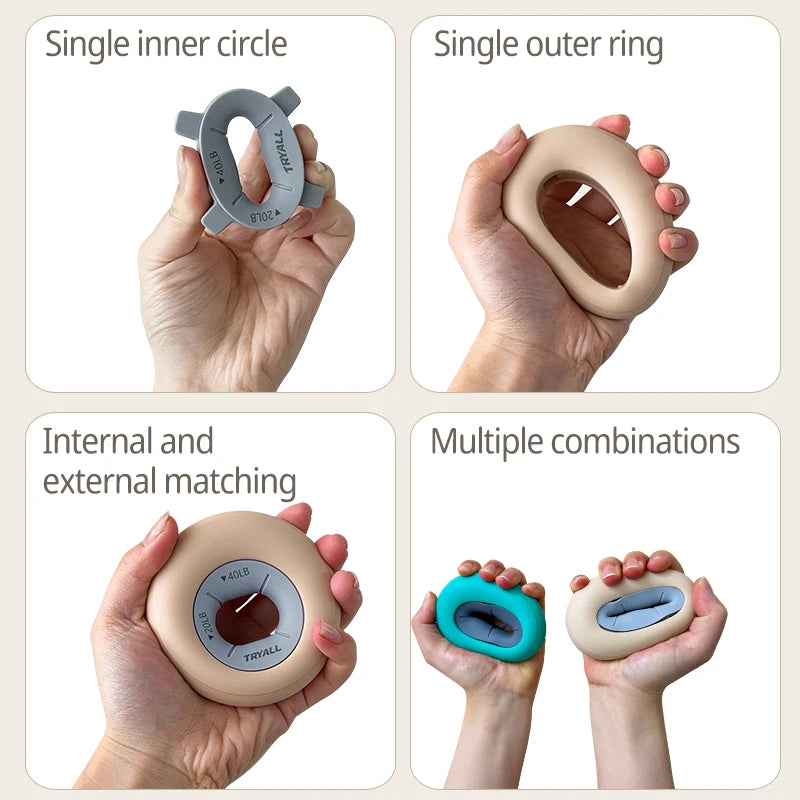 Adjustable Resistance Silicone Hand Grips for Musicians Strength Training Finger Grip Strengtheners for Effective Muscle Buildin
