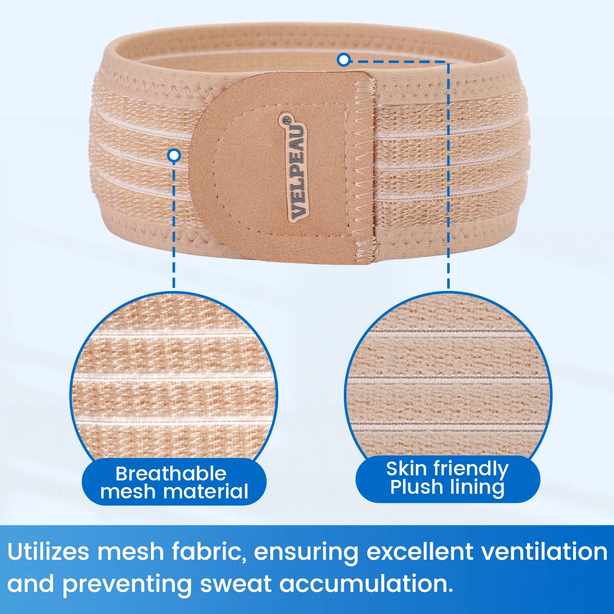 VELPEAU Baby Umbilical Hernia Belt, Newborn Belly Button Navel Band with 3 Compression Pads, Abdominal Binder Support for Infant Secondary image
