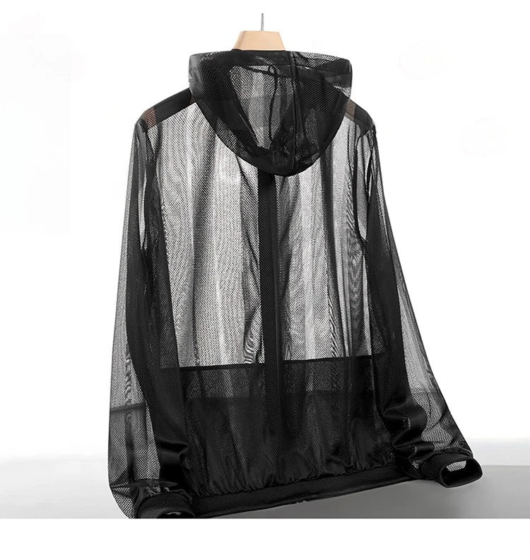 UETEEY Summer UPF 50+ UV Sun Protection Skin Coats Men Ultra-Light Sportswear Hooded Outwear Men Breathable Casual Jackets Man