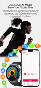 2026 New Micro Physical Examination Health SmartWatch Men ECG Uric Acid Lipids Blood Pressure BT Call Smartwatch For Android IOS