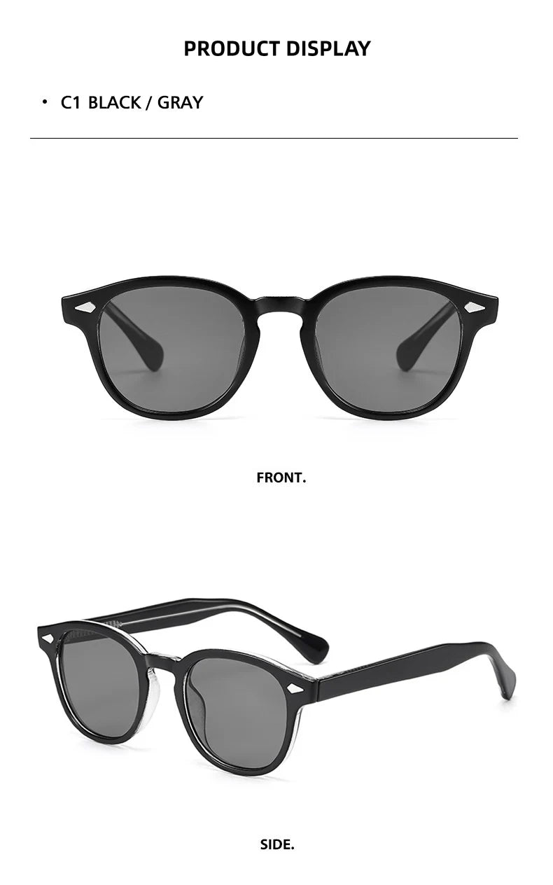 O-Q CLUB Retro Round Men Sunglasses Women's Sun Glasses Woman UV400 Lunette Zonnebril Dames Polarized Lenses Man Eyewear Vintage