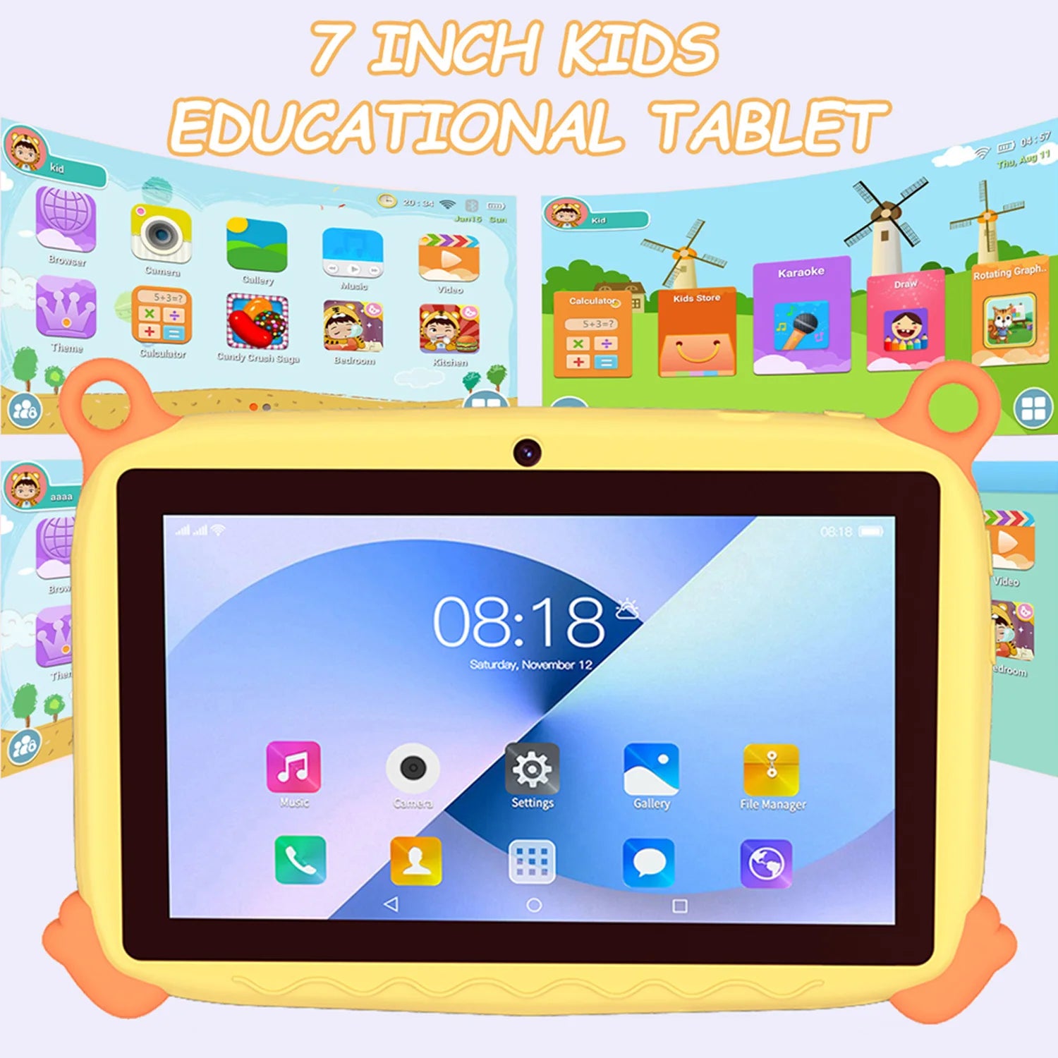 2026 Global Version 7 Inch 5G WiFi Kids' tablet Quad Core 4GB RAM 64GB ROM Dual Cameras Children's Gifts Tablets Android 13.0