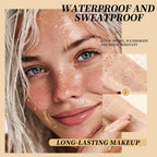 Qibest 2-In-1 Freckle Pen with Gourd-Shaped Head, Natural and Realistic, Sweat-Proof, Double-Ended Stamp Dot Pen Cosmetic Stick