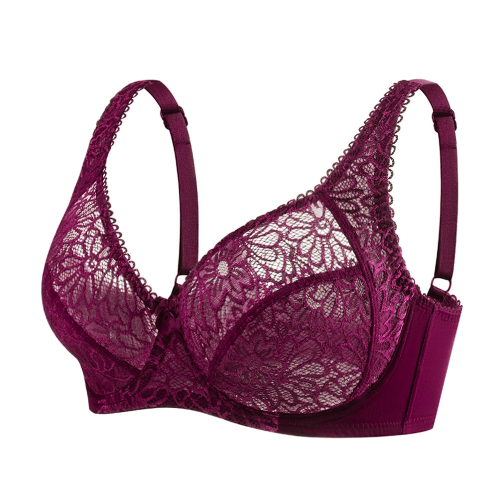Plus Size Bras For Women Lace Modern Ladies Elegance Brassiere Underwear Sexy Lingerie Tops C D DD E F Cup