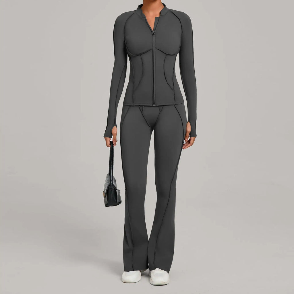 Seamless Yoga Sets Sports Fitness High Waist Hip-lifting Shapeing Trousers Backless Bra Suit Workout Gym Leggings Sets for Women