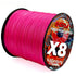8 Strands Multifilament Fishing Lines Sea Wire Fly Carp Braided Line X8 Spinning Lure Fishing Cord for Bass 300m/500m 18lb-78lb