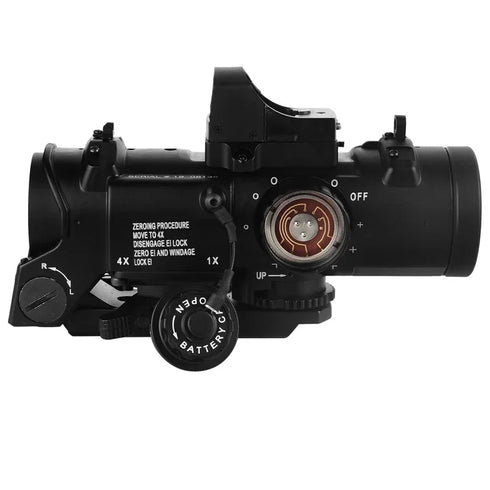 1x-4x Fixed Dual Purpose Scope With Mini Red Dot Scope Red Dot Sight Hunting Scopes