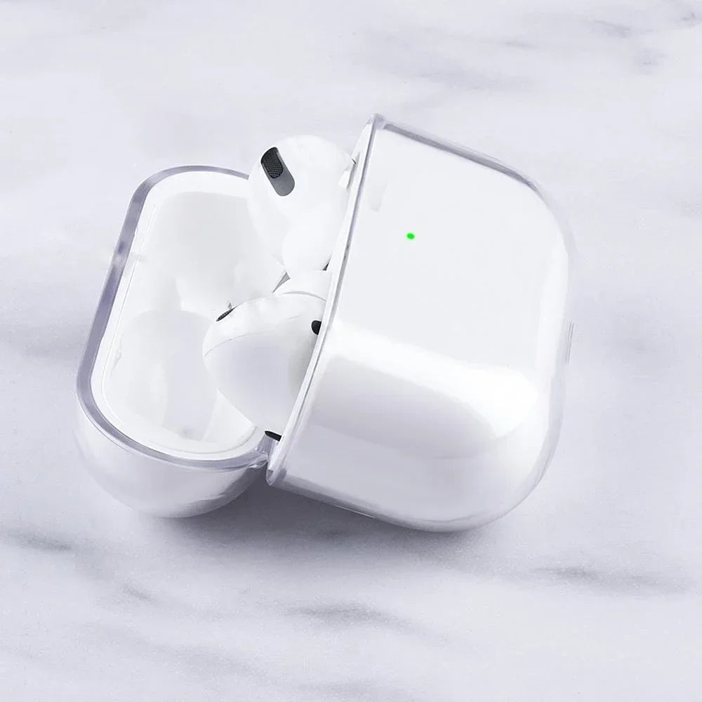 Transparent PC Earphone Case For AirPods 4 3 2 1 Pro 2 USB C Cover Hard Anti-fall Clear Headphone Coque For AirPods 4 4th Pro2