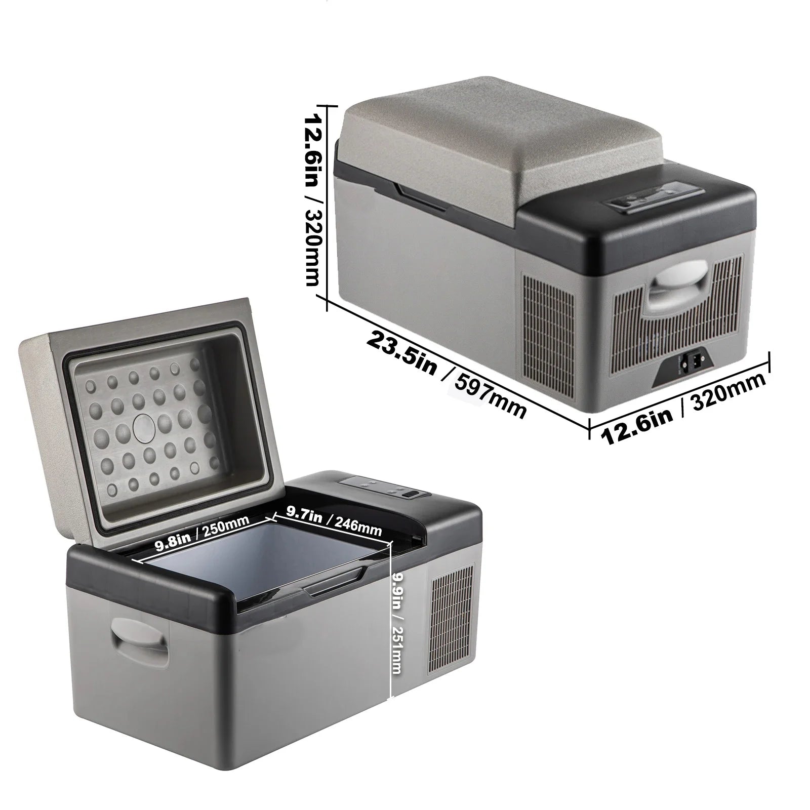 Sihao Mini Fridge Refrigerator Portable Car Freezer 15L/20L 12V/24V Compressor Cooler for Traveling Camping Outdoor Activities
