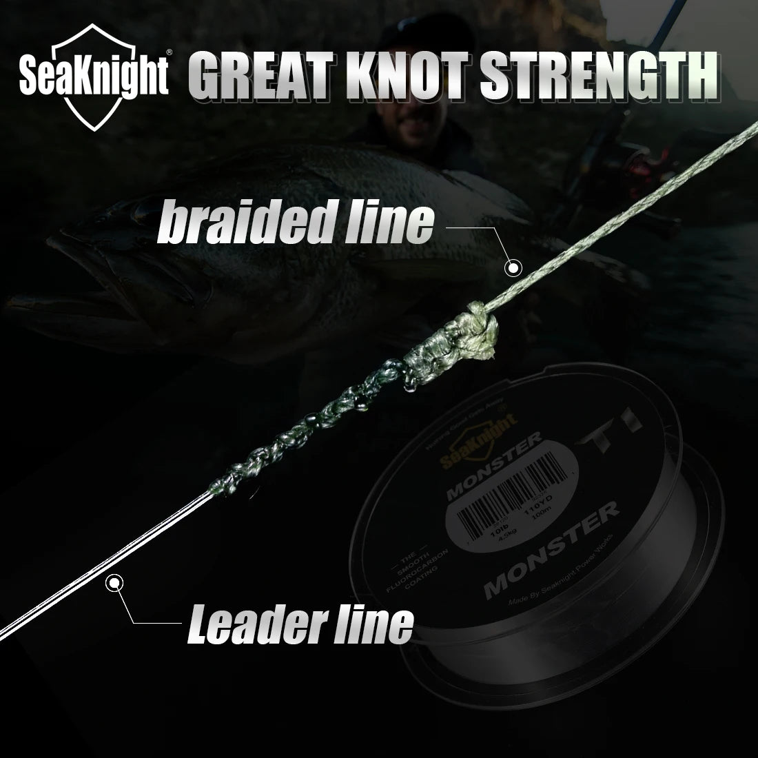 SeaKnight Brand 4 Strands Braided Fishing Line 8-100LB Multifilament PE Wire 300M 500M 1000M Freshwater Saltwater Fishing Pesca