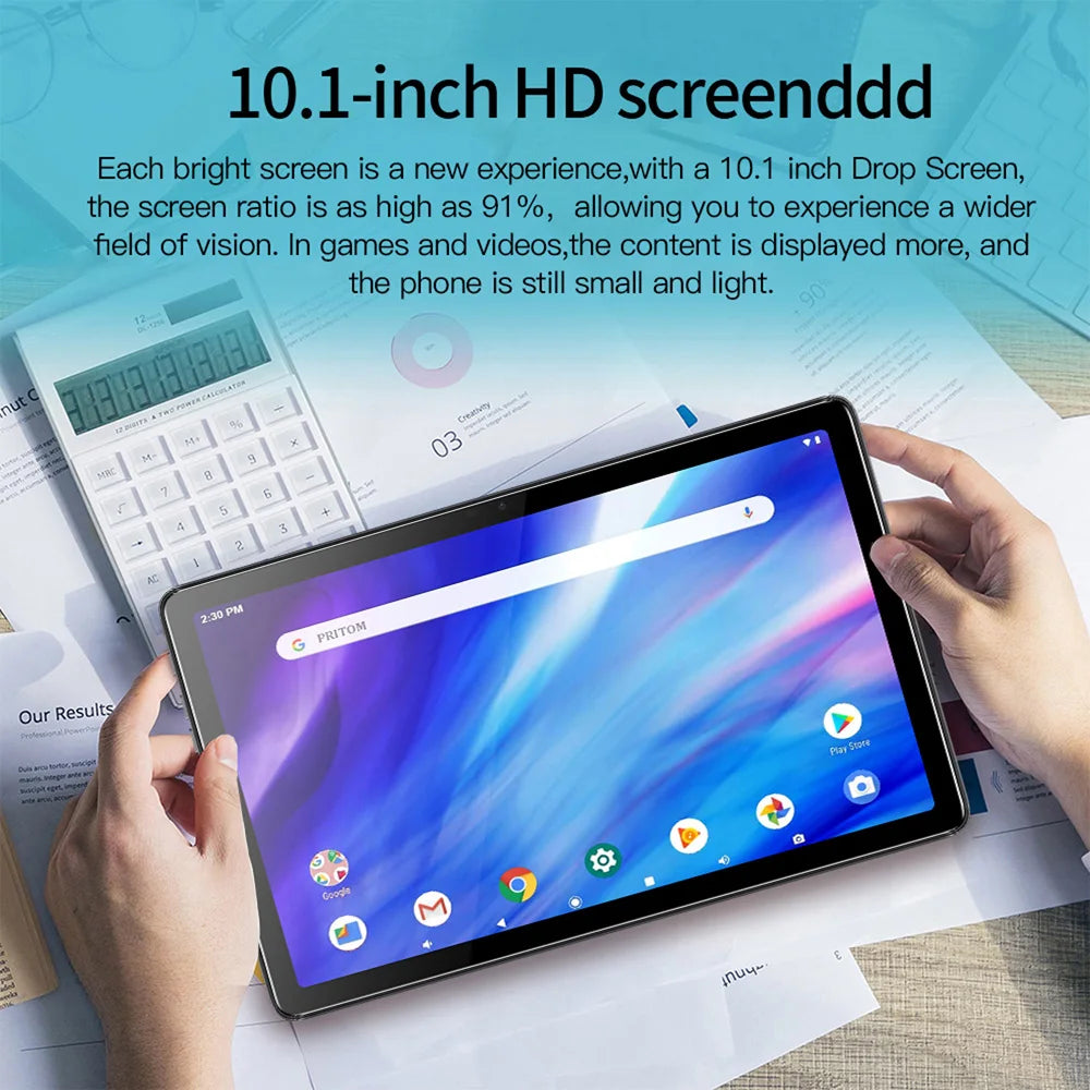 BDF Hot Sales New 10.1 Inch Tablets Octa Core 4GB RAM 64GB ROM Dual SIM Cards 3G Phone Call WiFi Bluetooth Google Play Tablet Pc