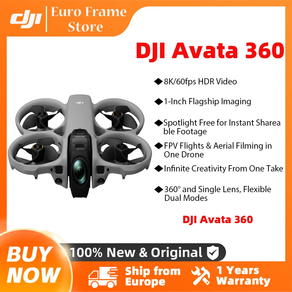 DJI Avata 360 360° Panoramic Drone 8K HDR Video 1-Inch Sensor Omnidirectional Obstacle Avoidance FPV RC Drone Avata 360 Main image