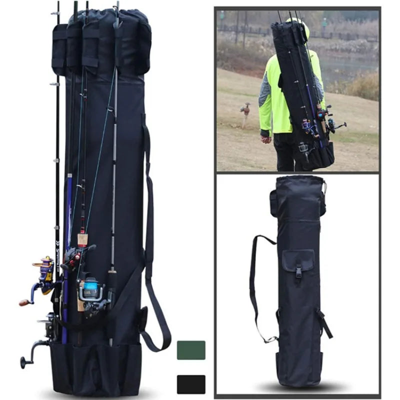 Fishing Rod Bag Durable Folding Fishing Tackle Carry Bag Multifunction Large Capacity High Quality Rod Case