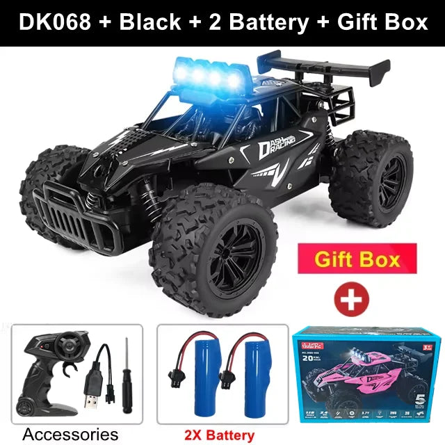 Oike RC Car 1:16 Model With LED Lights Radio Off-road Remote Control Climbing Vehicle Outdoor Cars Drift Race Toys Boys Gifts