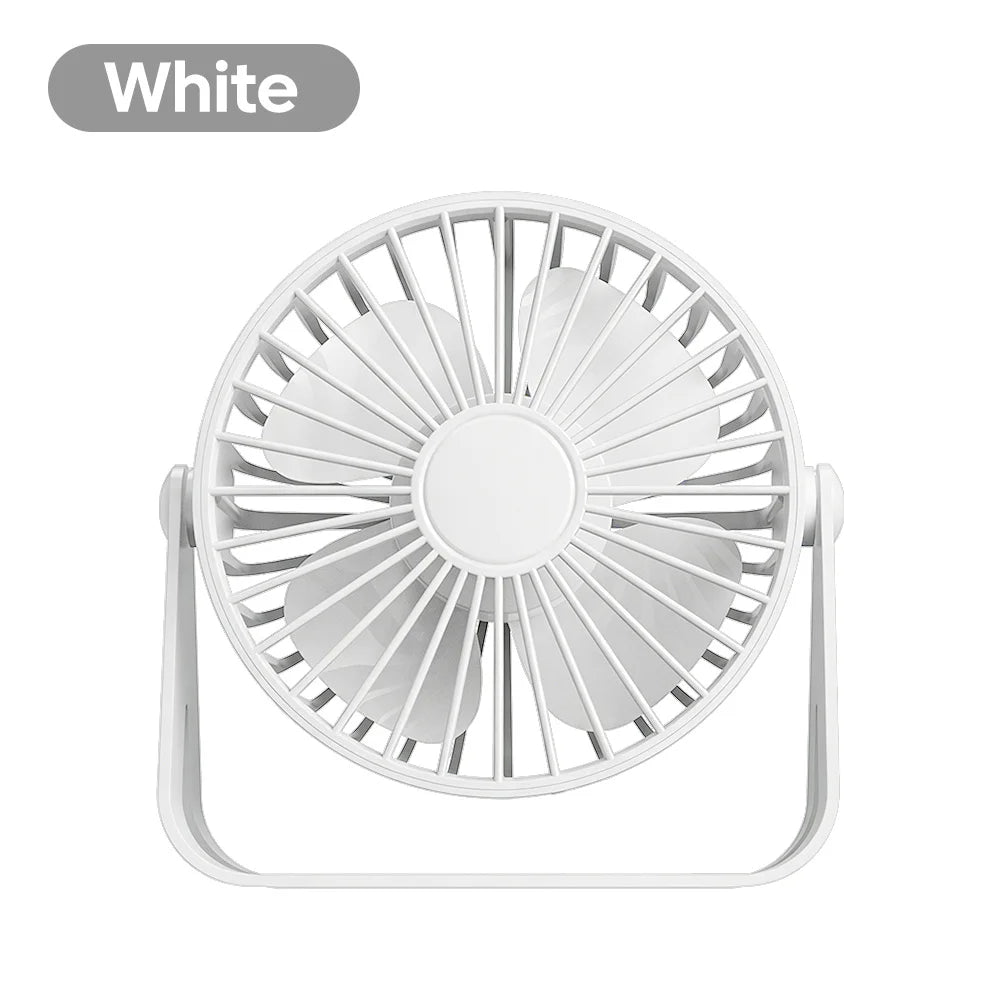 Desk Fan Portable Mini USB Rechargeable Fan Ultra Quiet Suitable For Home Desk Office Student Dormitory Computer Summer