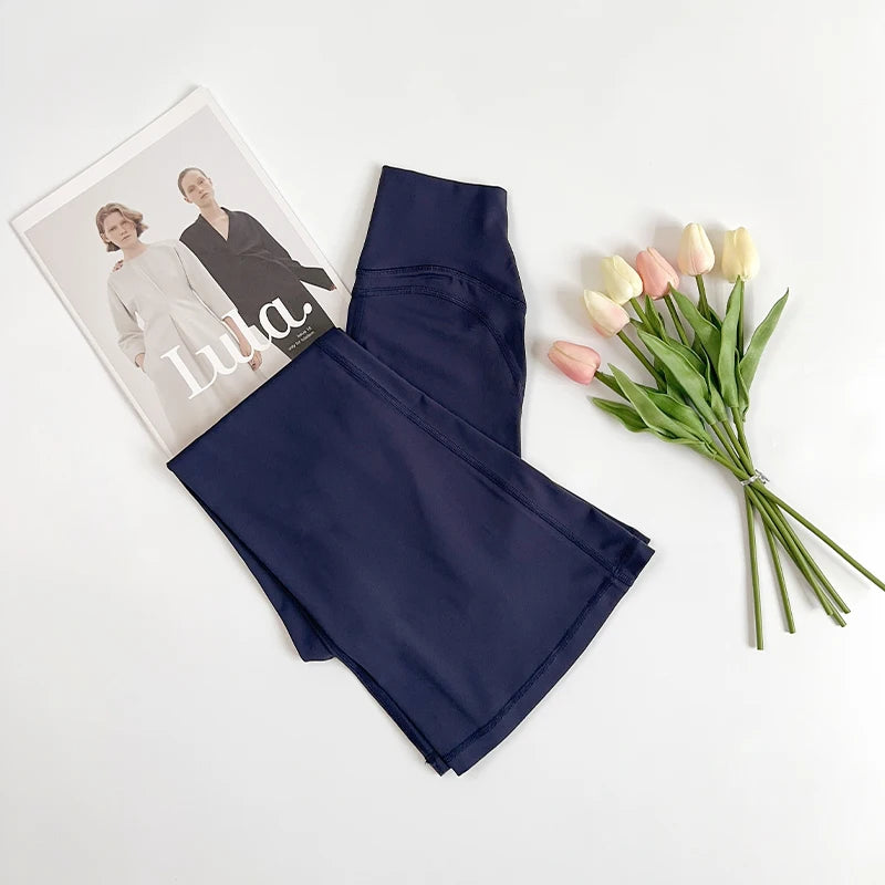 Women's High-Waisted Flared Yoga Pants Comfortable Pilates Running Leggings Stylish Gym Sport Trousers