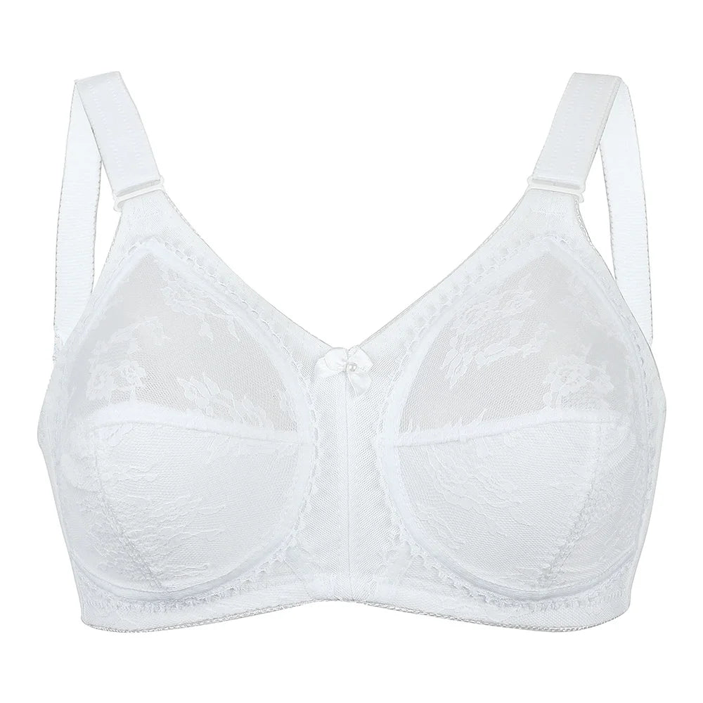 Large Size Sexy Bra for Women Ladies Underwear Translucent Lace Chiffon Wireless Minimizer Lingerie Brassiere Bralette Tops