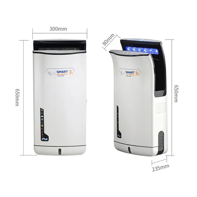Full New Hand Dryer Induction Hotel Restauran High Speed Jet-type Hand Drying Machine Double-sided hand dryer 220v