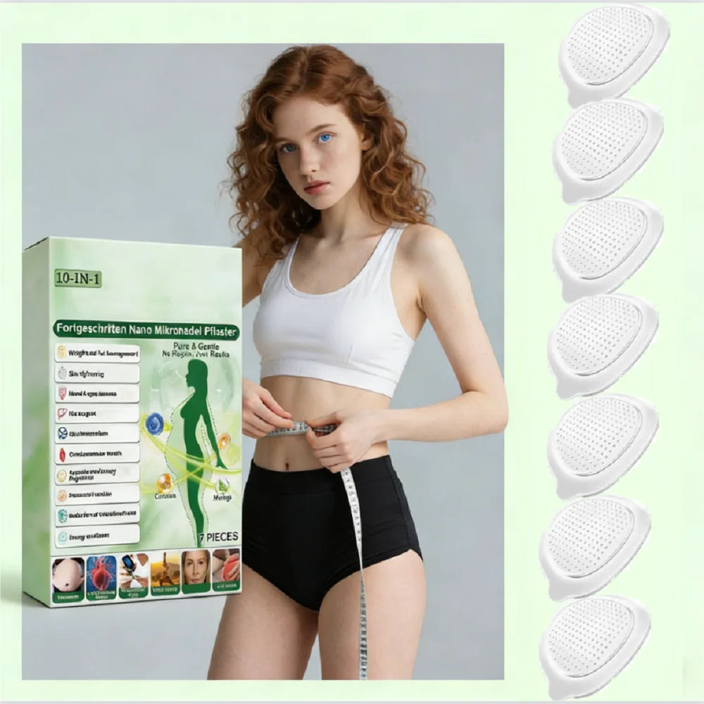 2026 Newest Nano Microneedle Firming Sticker - Moringa & Curcumin Extract, Skin Tightening, Fat Management For Women Men