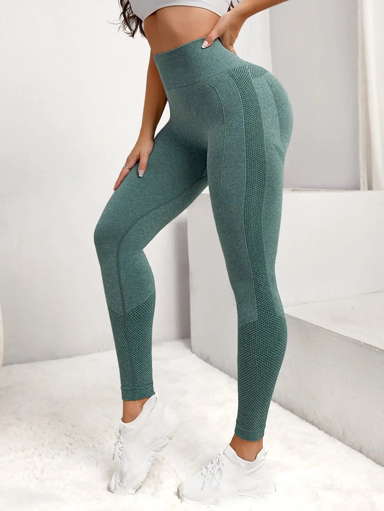 Women Seamless Yoga Leggings High Waist Push Up Tights For Gym Workout Running Fitness Daily Wear