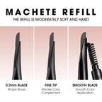 O.TWO.O Machete Eyebrow Pencil Waterproof Natural Long Lasting Smooth Fill Fluff Blendable High Pigment Brow Pencil Eye Makeup