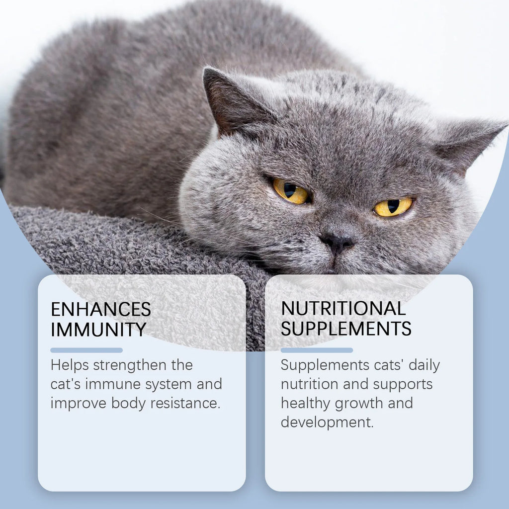 Yegbong 50ml Cat Vitamin Supplement Daily Care to Help Nutrition, Promote Growth, and Support Cat's Recovery, Vitamin Care Drops
