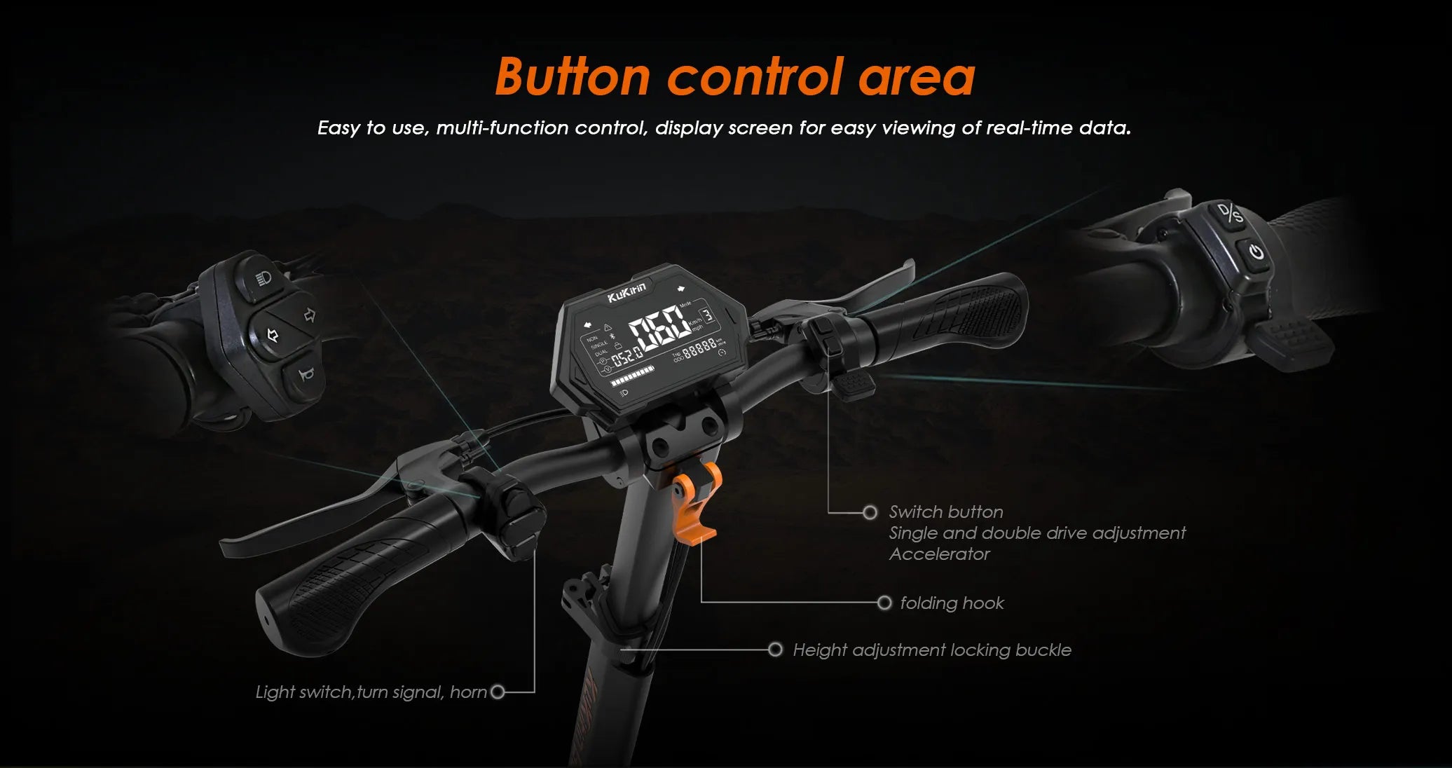 KuKirin G2 Master Electric Scooter 1000W*2 Dual Motor 52V 20.8Ah 60km/h Max Speed Front&Rear Disc Brake Hydraulic Shock Absorber