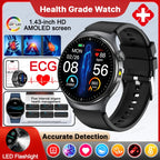 New Accurate ECG Smart Watch Blood Lipids Five Viscera Health Check Body Temperature BT Call Sports Smart Watches For Men 2026
