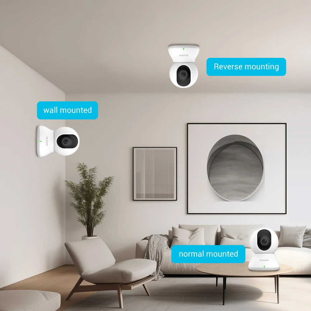 2.4＆5G WiFi Indoor Camera, 2K, 360° PTZ Pet Dog IP CCTV Camera with Phone App, 2-Way Talk, Night Vision, for Home Securi