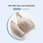 Wire Free Front Buckle Bra Thin Cup Breathable Push Up Side Support Vest Style Adjustable Comfort Underwear For Women