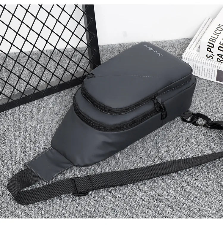Men's Fashionable Casual Chest Bag Outdoor Cycling Waterproof Durable Sports Backpack Trendy Versatile Portable Crossbody Bag