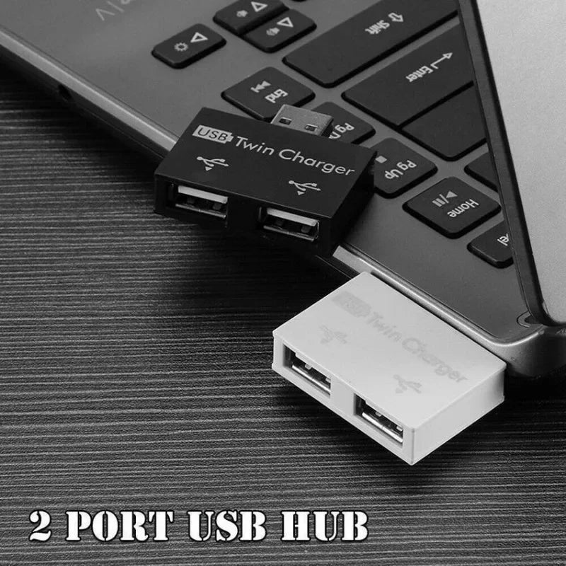 1pc 2.0 USB Splitter 1 Male to 2 Port Female USB Hub Adapter Converter for Phone  Laptop PC Computer Charging Accessories