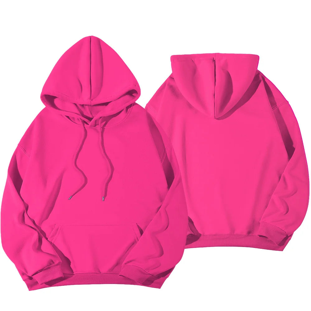 Women's Hoodies Pullover Spring Autumn Casual Hoodie 2026 Sweatshirts Solid Color Hoodies Oversize Black Sweatshirt Women Top