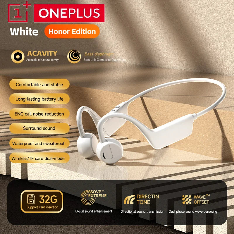 OnePlus Bluetooth Earphones Bone Conduction Headphone Wireless Open Headset Hands-free Waterproof Sports Earphones With Mic