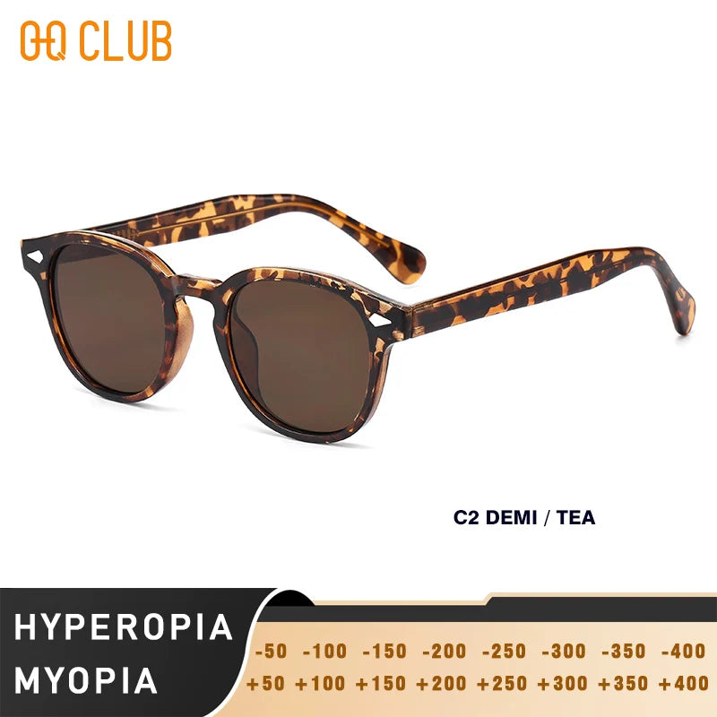O-Q CLUB Retro Round Men Sunglasses Women's Sun Glasses Woman UV400 Lunette Zonnebril Dames Polarized Lenses Man Eyewear Vintage