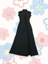 Black High Slit Dresses Half Turtleneck Zipper Slim Hip-Wrapped Long skirt Sexy Hot Girl Nightclub Dress For Women Streetwear