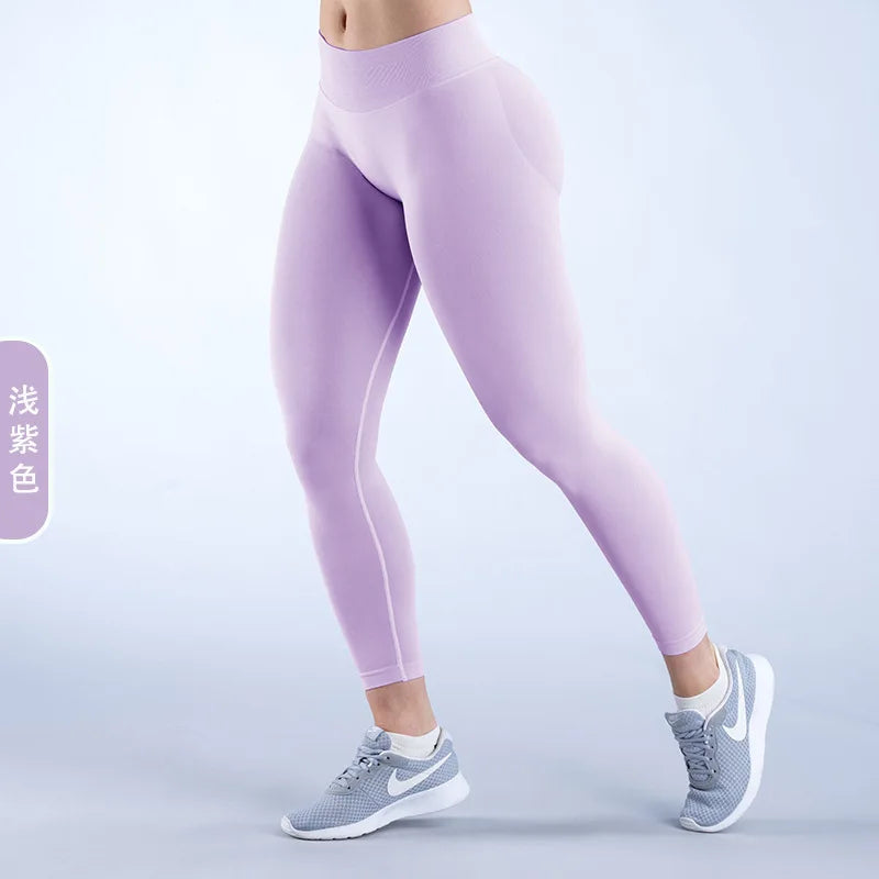 Women's High Waist Seamless Yoga Leggings Tummy Control Butt Lifting Workout Pants Soft Athletic Leggings for Gym Fitnes Running