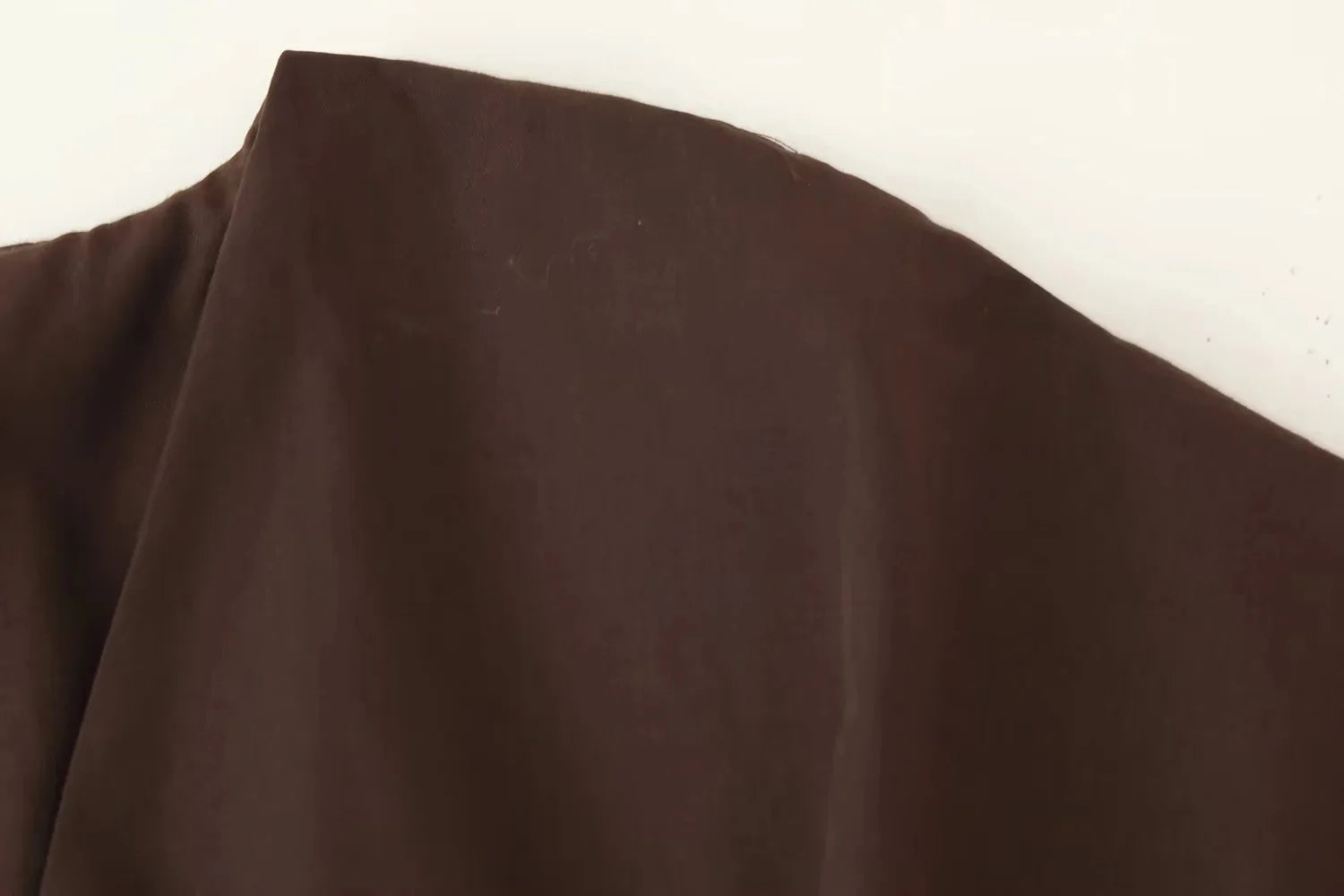 KONDALA 2026 Spring Summer Vintage Women Dress Fashion Single Breasted Sashes Draped V Neck Sleeveless Chic Brown Ladies Dresses