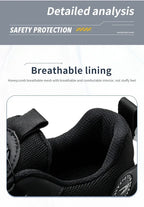 Men's Safety Shoes Protection And Elastic Safety Boots Fashionable Casual Shoes Breathable Odor Protection Men's Work Shoes