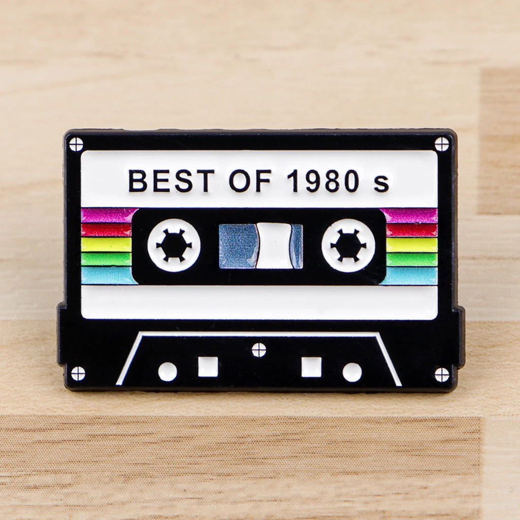Retro 80s 90s Enamel Pins Vintage Cassette Tape Brooches Old School Lapel Pins for Backpacks Jewelry Gift For Friends