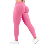 Gym Seamless Women Solid Waist Yoga Pants Three-section Waist Sexy Hip-lifting Tight Sports Pants Fitness Exercise Yoga Pants