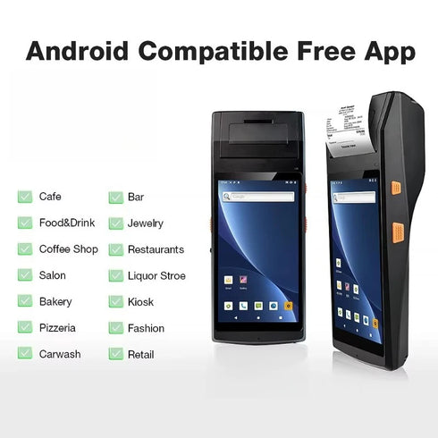 5.5 Inch Android 11 4+64G Rugged Mobile Computer PDAs for Parking Charging System Payment Terminal Handheld PDA