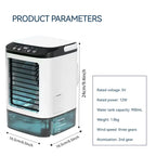 Portable Desktop Air Cooler Mini Evaporative Fan with Humidifier USB Personal Air Conditioner for Home Office Use
