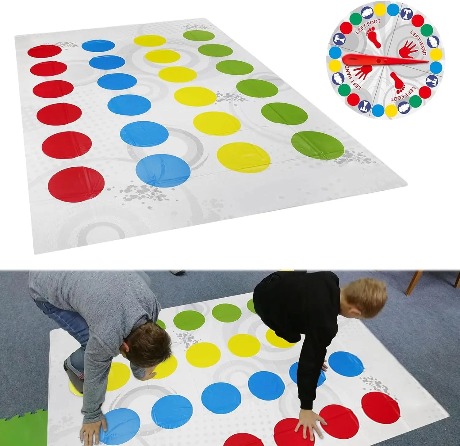 Twister Game Twister Funny Balance Family Party Games with Spinner Floor Play Mat Floor Game Gift for Kids Family Birthday Party Main image