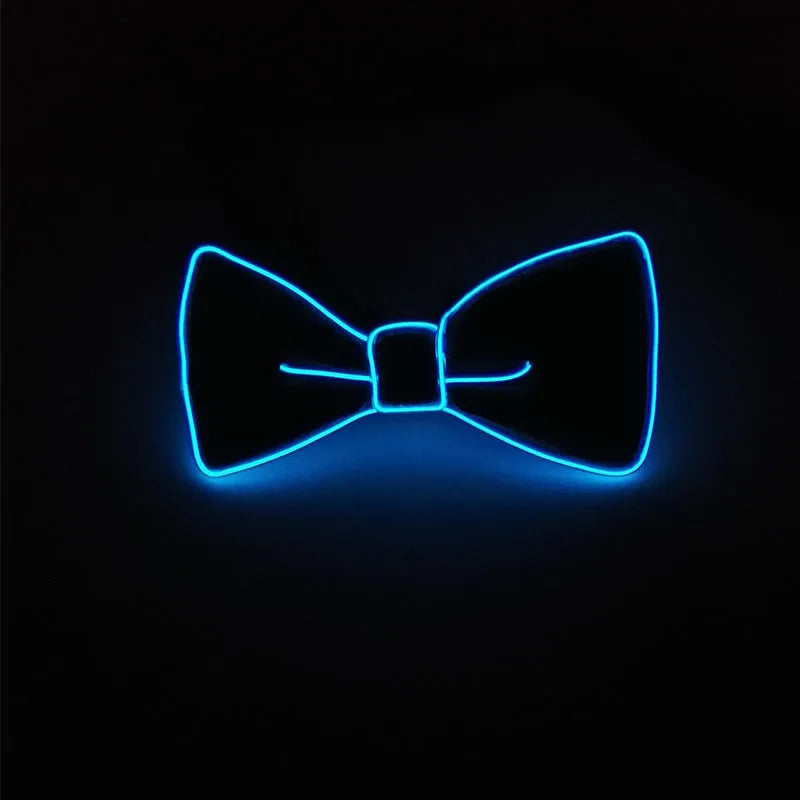 LED Glowing Bow Ties for Men Light Up Ties Personalized Night Club Concert Masquerade Accessory for Carnival Decor