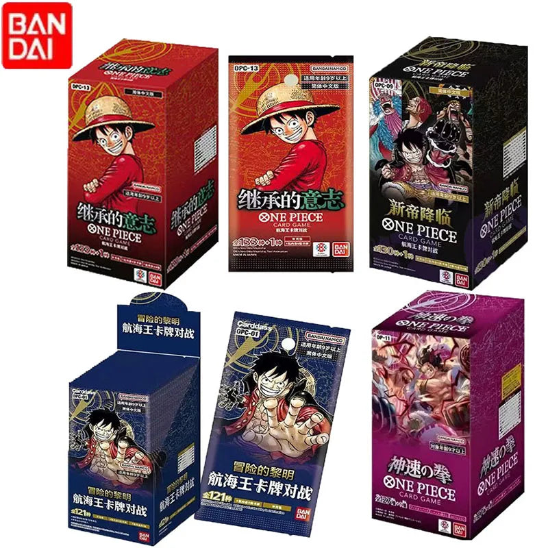 Bandai One Piece TCG OP01-OP13 Card Game Romance Dawn Chinese Version TCG Booster BOX Collection Cards Kids Toys Birthday Gift