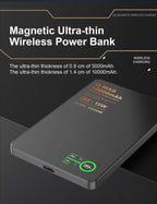 QI 2.1 Magnetic Powerbank Wireless Fast Charing Spare Portable External Battery for iPhone 12-17 Pro Watch Airpods 5000/10000mAh