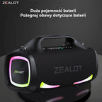 ZEALOT S79 Bluetooth Speaker 100W Portable Subwoofer HiFi Dual Pair Fast Charge 24000mAh Battery